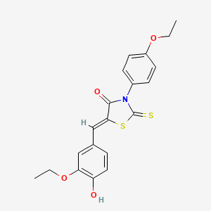 (5Z)-5-[(3-ethoxy-4-hydroxyphenyl)methylidene]-3-(4-ethoxyphenyl)-2-sulfanylidene-1,3-thiazolidin-4-one