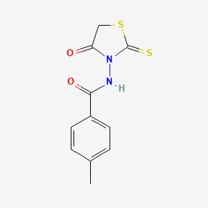 4-methyl-N-(4-oxo-2-sulfanylidene-1,3-thiazolidin-3-yl)benzamide