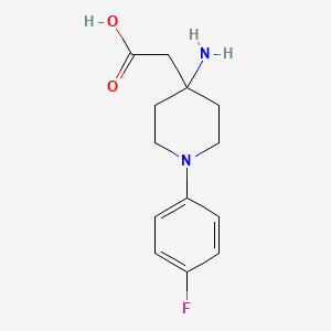 2-(4-Amino-1-(4-fluorophenyl)piperidin-4-YL)acetic acid