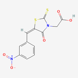 2-[(5E)-5-[(3-nitrophenyl)methylidene]-4-oxo-2-sulfanylidene-1,3-thiazolidin-3-yl]acetic acid