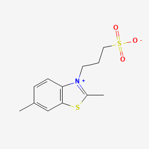 molecular formula C12H15NO3S2 B15044328 2,6-Dimethyl-3-(3-sulfonatopropyl)-1,3-benzothiazol-3-ium 