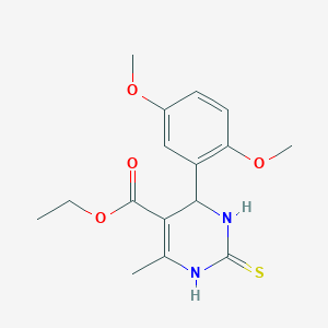 Ethyl 4-(2,5-dimethoxyphenyl)-6-methyl-2-thioxo-1,2,3,4-tetrahydropyrimidine-5-carboxylate