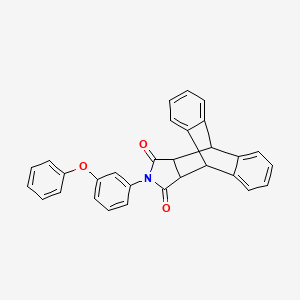 17-(3-Phenoxyphenyl)-17-azapentacyclo[6.6.5.0~2,7~.0~9,14~.0~15,19~]nonadeca-2,4,6,9,11,13-hexaene-16,18-dione (non-preferred name)