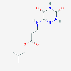 2-methylpropyl N-(3,5-dihydroxy-1,2,4-triazin-6-yl)-beta-alaninate