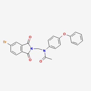 molecular formula C23H17BrN2O4 B15044400 N-[(5-bromo-1,3-dioxo-1,3-dihydro-2H-isoindol-2-yl)methyl]-N-(4-phenoxyphenyl)acetamide 