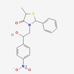 3-[2-Hydroxy-2-(4-nitrophenyl)ethyl]-5-methyl-2-phenyl-1,3-thiazolidin-4-one