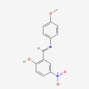 2-[(E)-[(4-Methoxyphenyl)imino]methyl]-4-nitrophenol