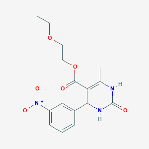 2-Ethoxyethyl 6-methyl-4-(3-nitrophenyl)-2-oxo-1,2,3,4-tetrahydropyrimidine-5-carboxylate