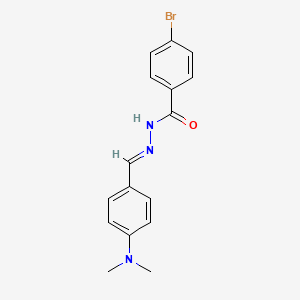 molecular formula C16H16BrN3O B15044439 4-Bromo-N'-[(E)-[4-(dimethylamino)phenyl]methylidene]benzohydrazide 