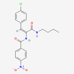 (2E)-N-butyl-3-(4-chlorophenyl)-2-[(4-nitrophenyl)formamido]prop-2-enamide