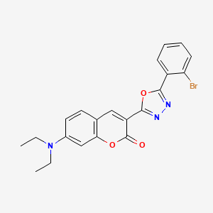 3-[5-(2-bromophenyl)-1,3,4-oxadiazol-2-yl]-7-(diethylamino)-2H-chromen-2-one