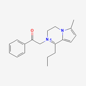 molecular formula C19H23N2O+ B15044490 6-Methyl-2-(2-oxo-2-phenylethyl)-1-propyl-3,4-dihydropyrrolo[1,2-a]pyrazin-2-ium 