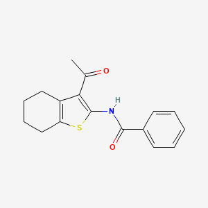 molecular formula C17H17NO2S B15044507 N-(3-acetyl-4,5,6,7-tetrahydro-1-benzothiophen-2-yl)benzamide 