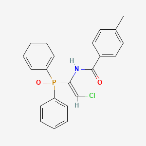 molecular formula C22H19ClNO2P B15044511 N-(2-Chloro-1-(diphenylphosphoryl)vinyl)-4-methylbenzamide 