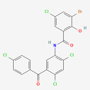 molecular formula C20H10BrCl4NO3 B15044520 3-bromo-5-chloro-N-[2,4-dichloro-5-(4-chlorobenzoyl)phenyl]-2-hydroxybenzamide 