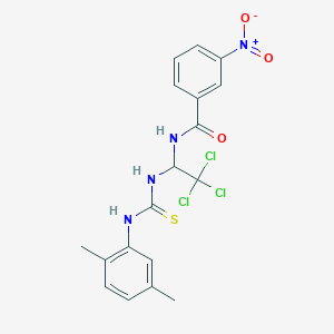 3-nitro-N-(2,2,2-trichloro-1-{[(2,5-dimethylphenyl)carbamothioyl]amino}ethyl)benzamide