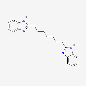 molecular formula C21H24N4 B15044538 2-[7-(1H-benzoimidazol-2-yl)heptyl]-1H-benzoimidazole CAS No. 6637-38-3