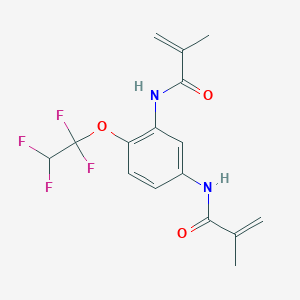 molecular formula C16H16F4N2O3 B15044559 Benzene, 1,3-bis(2-methyl-1-oxo-2-propenylamino)-4-(1,1,2,2-tetrafluoroethoxy)- 