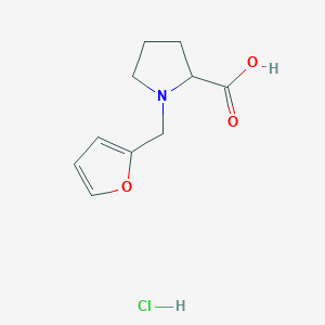 molecular formula C10H14ClNO3 B1504456 1-(Furan-2-ylmethyl)pyrrolidine-2-carboxylic acid hydrochloride CAS No. 953409-03-5