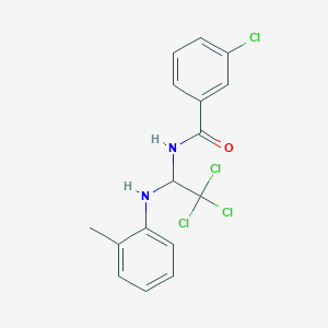 3-chloro-N-{2,2,2-trichloro-1-[(2-methylphenyl)amino]ethyl}benzamide