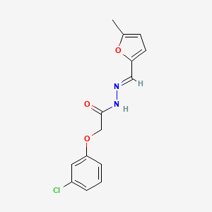 molecular formula C14H13ClN2O3 B15044583 2-(3-chlorophenoxy)-N'-[(E)-(5-methylfuran-2-yl)methylidene]acetohydrazide 