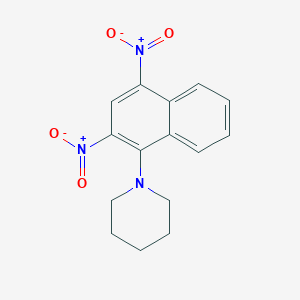 molecular formula C15H15N3O4 B15044586 Piperidine, 1-(2,4-dinitro-1-naphthalenyl)- CAS No. 52422-07-8