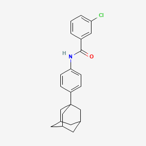 3-chloro-N-{4-[(3s,5s,7s)-tricyclo[3.3.1.1~3,7~]dec-1-yl]phenyl}benzamide