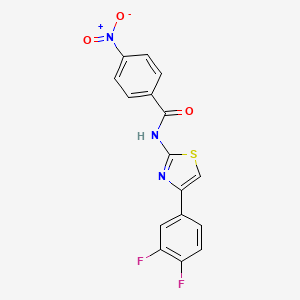 N-[4-(3,4-difluorophenyl)-1,3-thiazol-2-yl]-4-nitrobenzamide