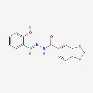 N'-[(1E)-(2-hydroxyphenyl)methylene]-1,3-benzodioxole-5-carbohydrazide