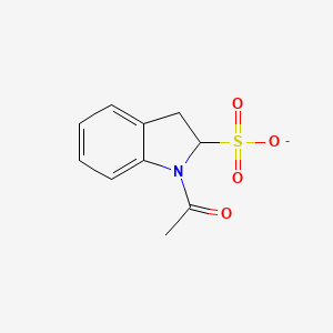 molecular formula C10H10NO4S- B15044685 1-acetyl-2,3-dihydro-1H-indole-2-sulfonate 