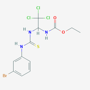 molecular formula C12H13BrCl3N3O2S B15044710 Ethyl 1-{[(3-bromoanilino)carbothioyl]amino}-2,2,2-trichloroethylcarbamate 