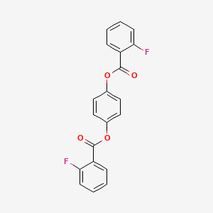 molecular formula C20H12F2O4 B15044717 1,4-Phenylene bis(2-fluorobenzoate) 