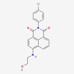 2-(4-chlorophenyl)-6-[(2-hydroxyethyl)amino]-1H-benzo[de]isoquinoline-1,3(2H)-dione