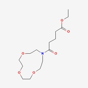 molecular formula C15H27NO6 B15044745 Ethyl 5-oxo-5-(1,4,7-trioxa-10-azacyclododecan-10-yl)pentanoate 