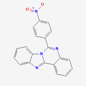 molecular formula C20H12N4O2 B15044750 6-(4-Nitrophenyl)benzimidazo[1,2-c]quinazoline 