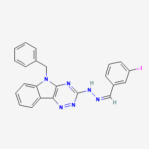 molecular formula C23H17IN6 B15044753 5-benzyl-3-[(2Z)-2-(3-iodobenzylidene)hydrazinyl]-5H-[1,2,4]triazino[5,6-b]indole 