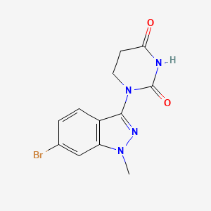 molecular formula C12H11BrN4O2 B15044763 1-(6-Bromo-1-methyl-1H-indazol-3-yl)dihydropyrimidine-2,4(1H,3H)-dione 