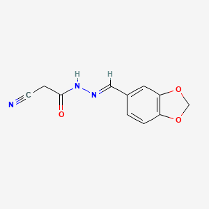 N'-[(E)-1,3-benzodioxol-5-ylmethylidene]-2-cyanoacetohydrazide