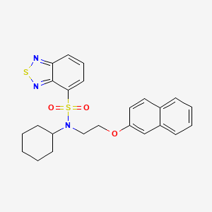 N-cyclohexyl-N-[2-(naphthalen-2-yloxy)ethyl]-2,1,3-benzothiadiazole-4-sulfonamide