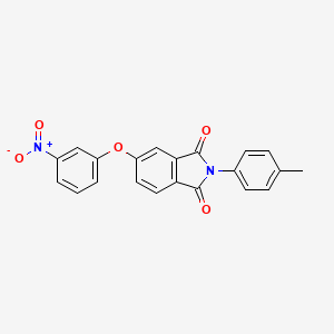 molecular formula C21H14N2O5 B15044859 2-(4-methylphenyl)-5-(3-nitrophenoxy)-1H-isoindole-1,3(2H)-dione 