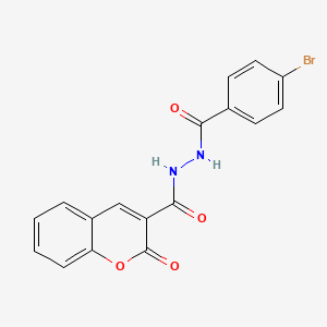 molecular formula C17H11BrN2O4 B15044879 4-Bromo-N'-(2-oxo-2H-chromene-3-carbonyl)benzohydrazide CAS No. 322414-13-1