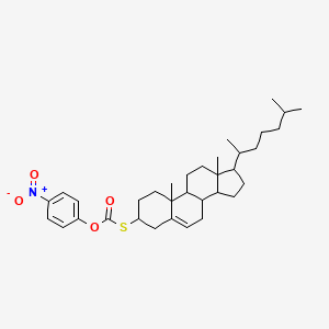 4-Nitrophenyl {[9A,11A-dimethyl-1-(6-methylheptan-2-YL)-1H,2H,3H,3AH,3BH,4H,6H,7H,8H,9H,9AH,9BH,10H,11H,11AH-cyclopenta[A]phenanthren-7-YL]sulfanyl}formate