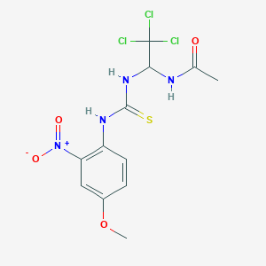 N-[2,2,2-trichloro-1-({[(4-methoxy-2-nitrophenyl)amino]carbonothioyl}amino)ethyl]acetamide