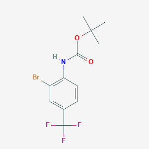 molecular formula C12H13BrF3NO2 B1504491 Tert-butyl 2-bromo-4-(trifluoromethyl)phenylcarbam 