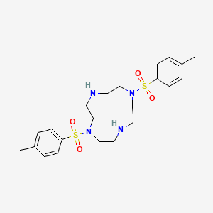 molecular formula C22H32N4O4S2 B15044918 1,7-Bis((4-methylphenyl)sulfonyl)-1,4,7,10-tetraazacyclododecane 