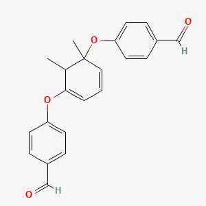 molecular formula C22H20O4 B1504492 4,4'-[(1,2-Dimethylcyclohexa-3,5-diene-1,3-diyl)bis(oxy)]dibenzaldehyde CAS No. 64621-41-6