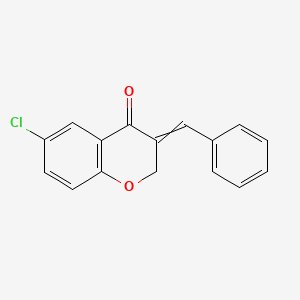molecular formula C16H11ClO2 B1504493 3-Benzylidene-6-chloro-2,3-dihydro-4H-1-benzopyran-4-one CAS No. 206071-98-9