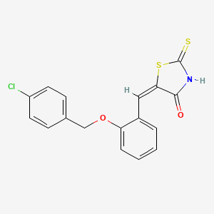 (5E)-5-{2-[(4-chlorobenzyl)oxy]benzylidene}-2-thioxo-1,3-thiazolidin-4-one