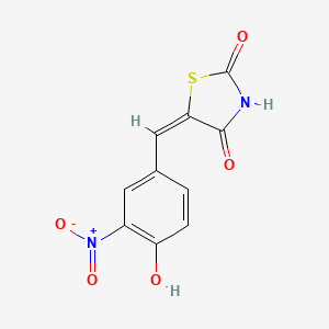 (5E)-5-(4-hydroxy-3-nitrobenzylidene)-1,3-thiazolidine-2,4-dione