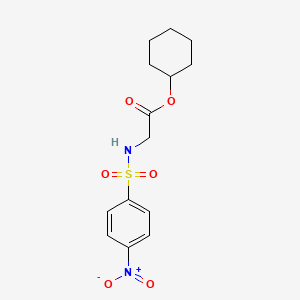 molecular formula C14H18N2O6S B15044975 Cyclohexyl 2-(4-nitrobenzenesulfonamido)acetate 